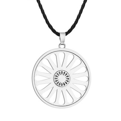 Romani Chakra hjul halskjede Anheng Talisman Ashoka Chakra Indisk hjul halskjede symbol smykker indiske og Roma folk
