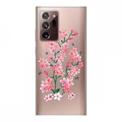 Crazy Kase Hull Til Samsung Galaxy Note20 Ultra i silikone fleksibel 1 Mm, Sakura Blomster