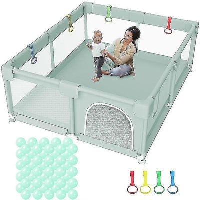 Suuri vauvan leikkikehä vauvoille Pikkulapset Vauvan leikkipaikat portilla, Lasten toimintakeskus Vihreä 130*130cm