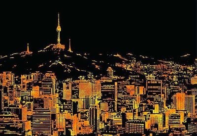 Fashion Fresh City Night View Skrabe Maleri, Creative Scratch Tegning for Kid Seoul