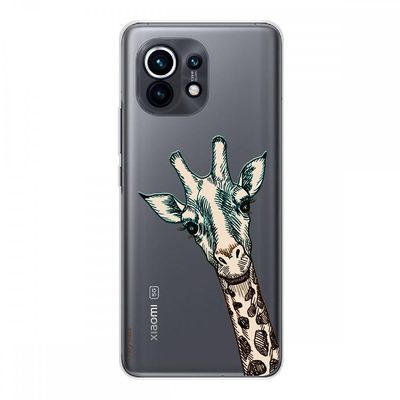Crazy Kase Shell til Xiaomi Mi 11 Blød silikone 1 mm, girafhoved