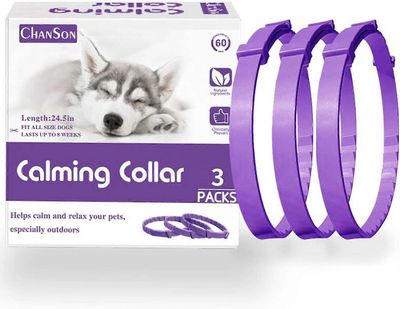 Unbrand Rauhoittava panta koirille, 3kpl ahdistuksen lievitystä koirille, säädettävä feromonikaulus kissakoirille, eroahdistukseen, stressiin ja pe...