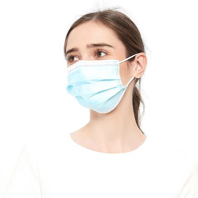 100PCS Engangsmaske Ikke medicinsk kirurgisk 3 Ply Earloop Ansigtsmasker (blå)