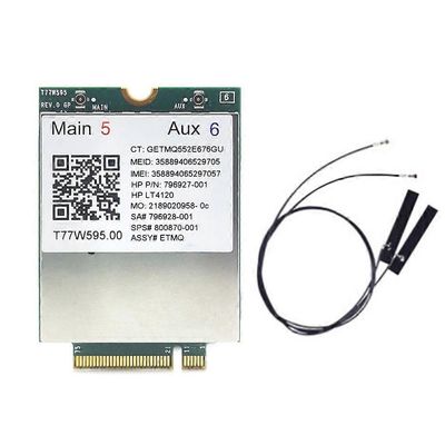 4G-moduuli LT4120 LTE T77W595 150Mbps WWAN M24G modeemi + 2 antennia HP-Probook/EliteBook 840 850 820 745 G3 kannettavalle tietokoneelle