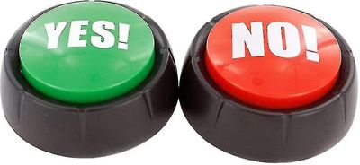 2stk Ja-knap og nej-knap med lydtalende knapper Office Home Learning Buzzers
