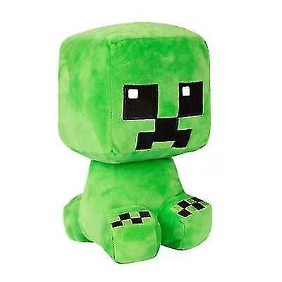 Qinfen Minecraft Ny Bie Steve Plysj Dukke Sitter Enderman Creeper Leketøy Engros Spot26cm Grønn Sitter Creeper
