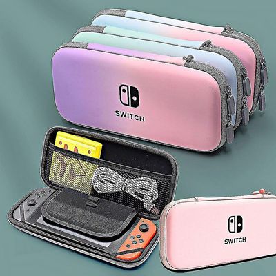 Til Switch Lite Eva beskyttende bæretaske opbevaring spil etui cover Pink lilla