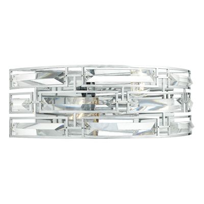 Dar Lighting Sevilla væg lys krystal poleret krom ramme, 2x E27