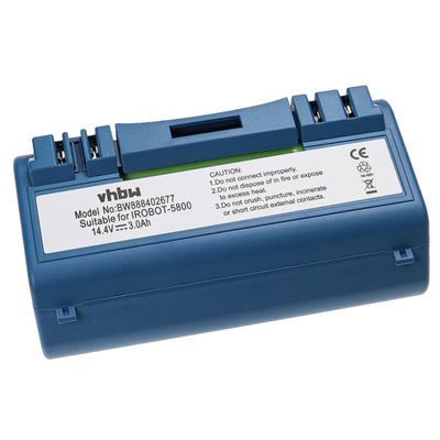 vhbw-akku yhteensopiva iRobot Scooba 330, 340, 390, 5800, 5900, 350, 380, 385, 5832, 5806, 5910, 34001 robottipölynimuri sininen (3000 mAh, 14.4 V,...