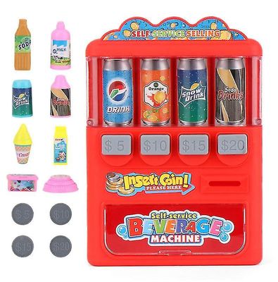 Yunshu Børns automat drikkemaskine Legetøj Coin-drevet Fun Play House rød