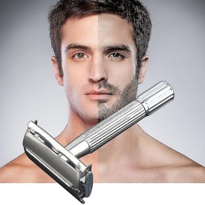 Mænds Classic Traditionel barbermaskine Dobbelt Blade Sikkerhed Barbering Salon Razor