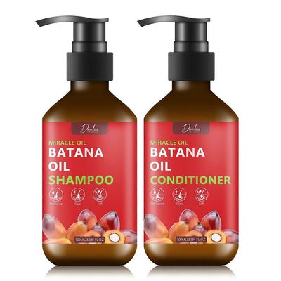 Batana shampoo ja hoitoaine, luonnollinen luomuhiustenhoitosetti | Syväravitsee päänahkaa, palauttaa vaurioituneet hiukset, hiusten kasvuun | Batan...