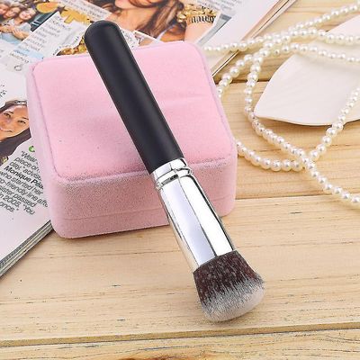 Nyt fundament Flydende Brush Kosmetisk Makeup Tool Runde Top Wood + aluminium