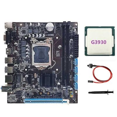 H Datamaskin Mboard S A1151 6 / 7 Nerat CPU DDR4 Ram + G3930 CPU + s Kabel + therm