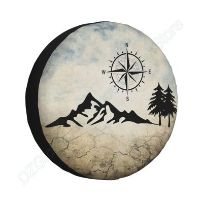 Motor Vehicle Wheel Parts Natur Fjellkompass Reservehjul Deksel Hjulbeskyttere For tilhenger RV Suv Lastebil Bobil Reisetilhenger 14 15 16 17 tomme...