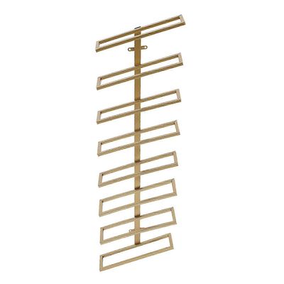 8 flasker 79cm veggmontert metall vinstativ flaskeholder Gull