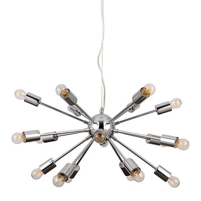 Italux Lighting Moderne hængende vedhæng Chrome 18 Light , E27