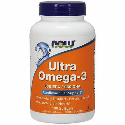 NOW Foods Nu Foods Ultra Omega -3, 180 Sgels (Pakke med 1)