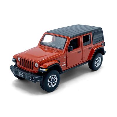 Jeep Wrangler Sahara Diecast Model 1:32 skala Orange Tayumo