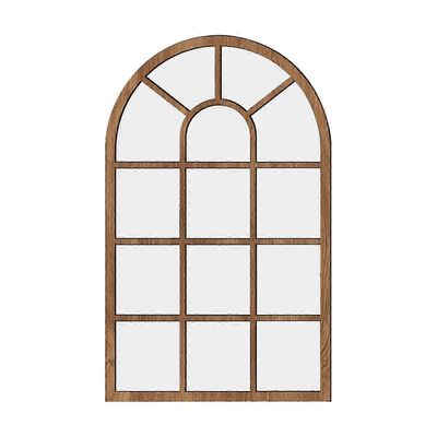 Kaareva ikkuna seinäpeili ikkunaruutu kaaripeili turhamaisuuteen makuuhuone kylpyhuone valkoinen Ruskea