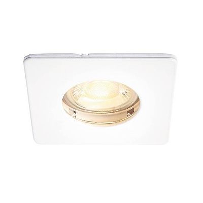 Saxby Lighting (Poole) Speculo LED Fire Rated 1 Lys Badeværelse Forsænket Downlight Matt White, Glas IP65