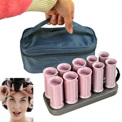 10 kpl kannettava naisten sähköinen hiusrulla vähentää hiusrullan lämpövaurioita kotikäyttöön ulkona sisätiloissa Classic Style