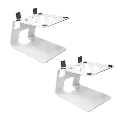 Ammattimaiset studiomonitorit telineet Raskas metallirakenne Tärinänvaimennus kaiutintelineet liukumattomalla tyynyllä valkoinen