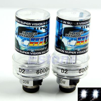 2Pcs D2S 6000K 55W for HID Xenon erstatning frontlyspære bil lys lamper NY