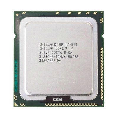 Core i7-970 -suoritin - kanta LGA 1366 6 ydintä, 12 säiettä, 3,2 GHz, 12 Mt, L3-välimuisti, 130 W.
