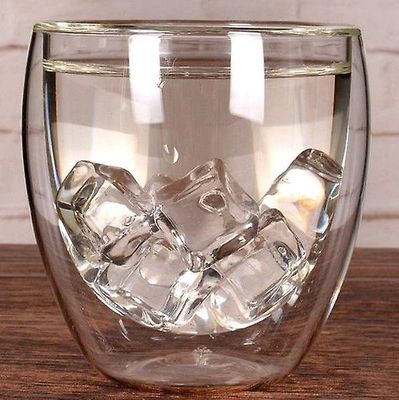 Ruili 4pcs vin kaffe teglas dobbelt walled 250ml