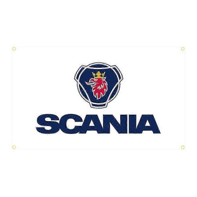 90x150cm Scanias kuorma-auton lippu polyesteripainettu kilpa-auto banneri koristeluun kuvakudos kuten kuvassa32045 60 x 90cm