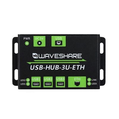 Teollisuusluokan monitoiminen USB-HUB-laajennus 3-porttinen USB-keskitin + 100M Ethernet-portti USB-HUB-3U-ET Musta