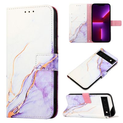 Gangxun Kompatibel med Google Pixel 6 Pro Case Wallet, Marmorkortholder Pu læder tegnebog C2