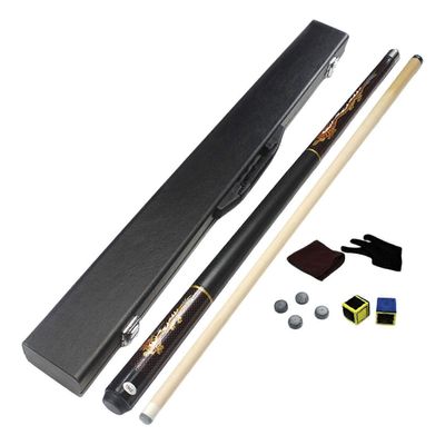 Pool Cue Set täysikokoinen 57 tuuman Black Eight Final kannettava biljardi Cue Stick musta 9.8mm kärki Musta 13mm kärki 145cm