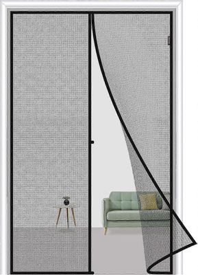 80 x 210 cm musta magneettinen oviverho, hyttysiä hylkivä hyönteiskarkote magneettinen oviverho magneeteilla, ei porausta.