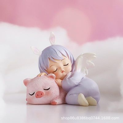 Ceyue Creative Resin Crafts Home Fantasy Girl's Heart Room Dekoration Gave Annie Baby Cake Car Ornament 6