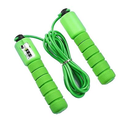 Sjippetov med elektronisk tæller justerbar hurtig hastighed tælle sjippetov springe fitness gear gym derhjemme gym udstyr Grøn