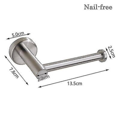 Vægmonteret badeværelse ToiletPapirHolder Rack Tissue Roll Stand Rustfrit (sølv)