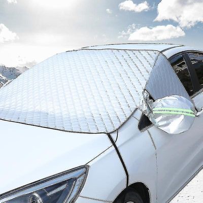vinter bil snø skjold bil frontrute snø deksel sol skygge vanntett deksel
