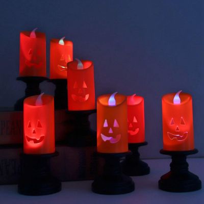 Stykker Halloween ledet stearinlys lys Halloween dekorasjon 13 5.5 cm