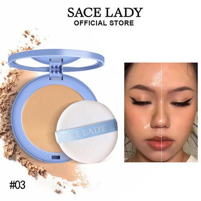 SACE LADY täysin peittävä puristettu jauhe vedenpitävä luonnollinen alasti meikki 8g 03 warm skin tone