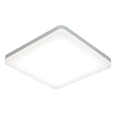 Saxby Lighting (Poole) Noble integreret LED 1 Lys Badeværelse Flush Light Opal, Sølv IP44