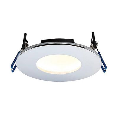 Saxby Lighting (Poole) Orbitalplus Fire Rated Integreret LED 1 Lys Badeværelse Forsænket Lys Chrome Plate IP65