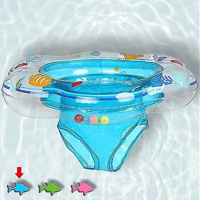 Mikasa Baby Svømning Ring flydende med sikkerhed Seat Double Airbag Swimming Ring blå