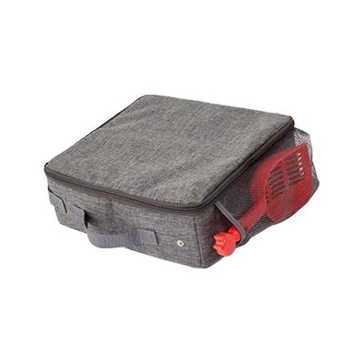 Taitettava kissa matkalle hiekkalaatikko Tiivis vetoketjullisella kannella Kannettava kissa-wc hotelliautoon ulkona 30 x 30cm Harmaa