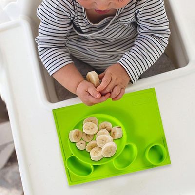 Plade til børn med silikone baby skål sug Bpa gratis fodring Baby Service Børn Dining Dishes