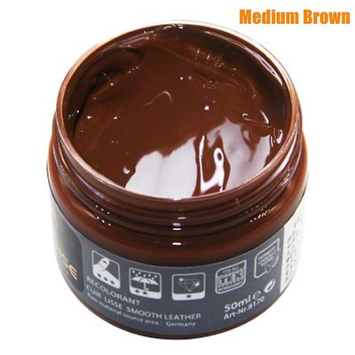 Læder Reparation Filler Cream Kit Gendan Bilsæde Sofa Ridse Skrammer Hul Rip Medium brun