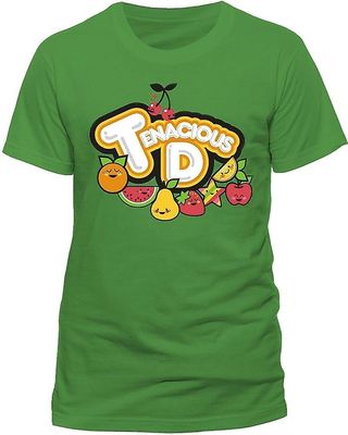 Tenacious D Mænds lavthængende frugt kortærmet T-shirt -voksen, 3xl Grøn L