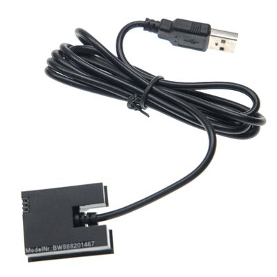 vhbw USB-akkuadapteri, joka on yhteensopiva GoPro CHDHN-301 Action Camin kanssa, Action-videokamera - 143 cm, muovi, musta