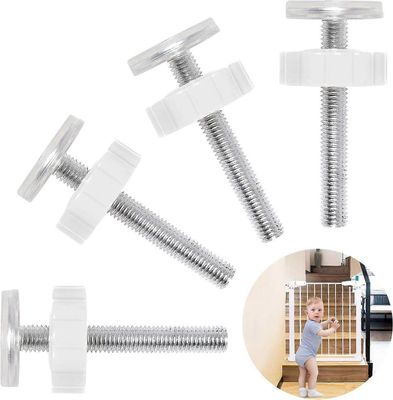 4kpl paineliitin portaille ja oviporteille Baby Gate M10 vauvan turvaportin kiinnitystangot, valkoinen